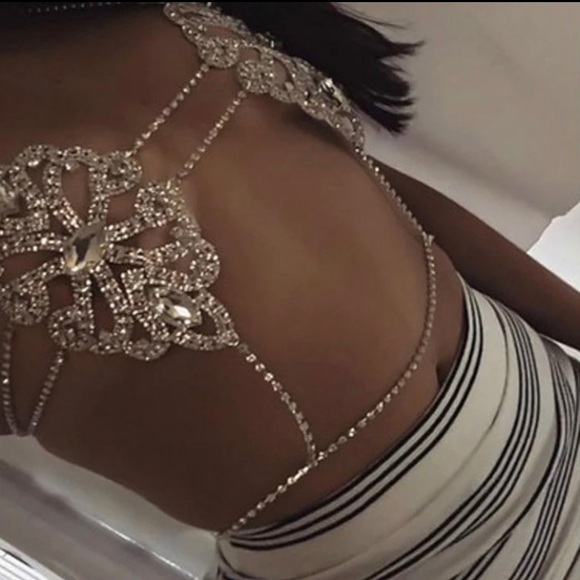 Sexy Diamond Bra Club Top Party Rave - Picture 3 of 7